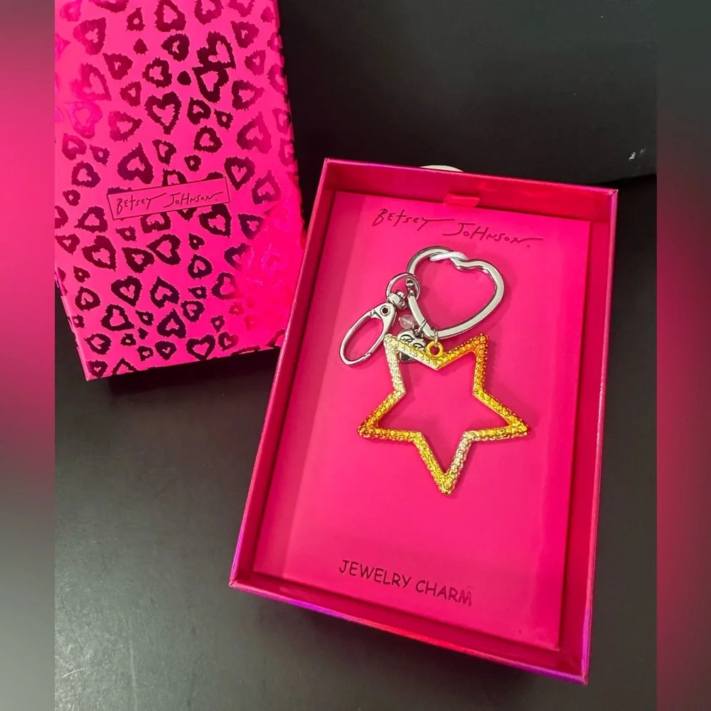 🆕Betsey Johnson Star Jewelry Charm/Keychain